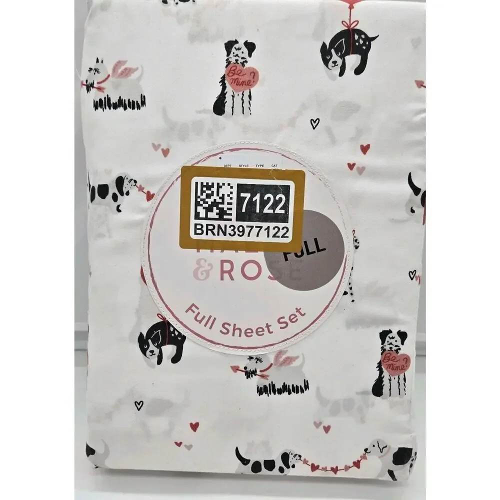 Maeve & Rose FULL Sheet Set Dog Heart PUPPY DOGGY LOVE NEW! Fun